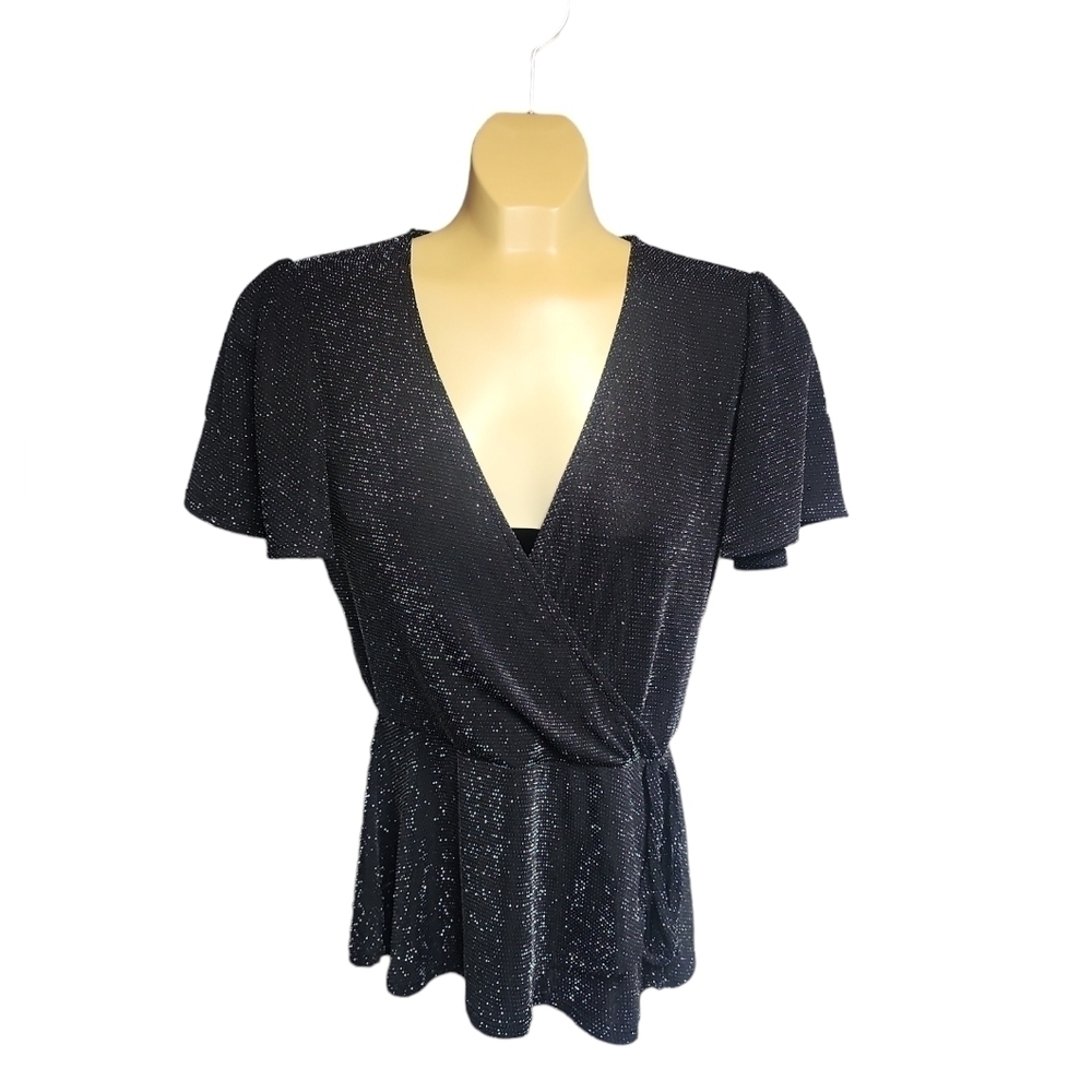 NWT Paperoc black & sliver top​